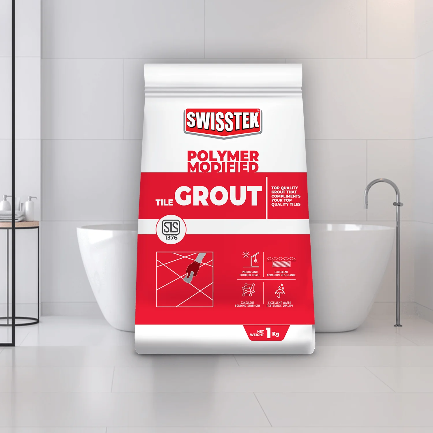 Swisstek Polymer Modified Tile Grout — Swisstek — Sapiri Hardware, Galle