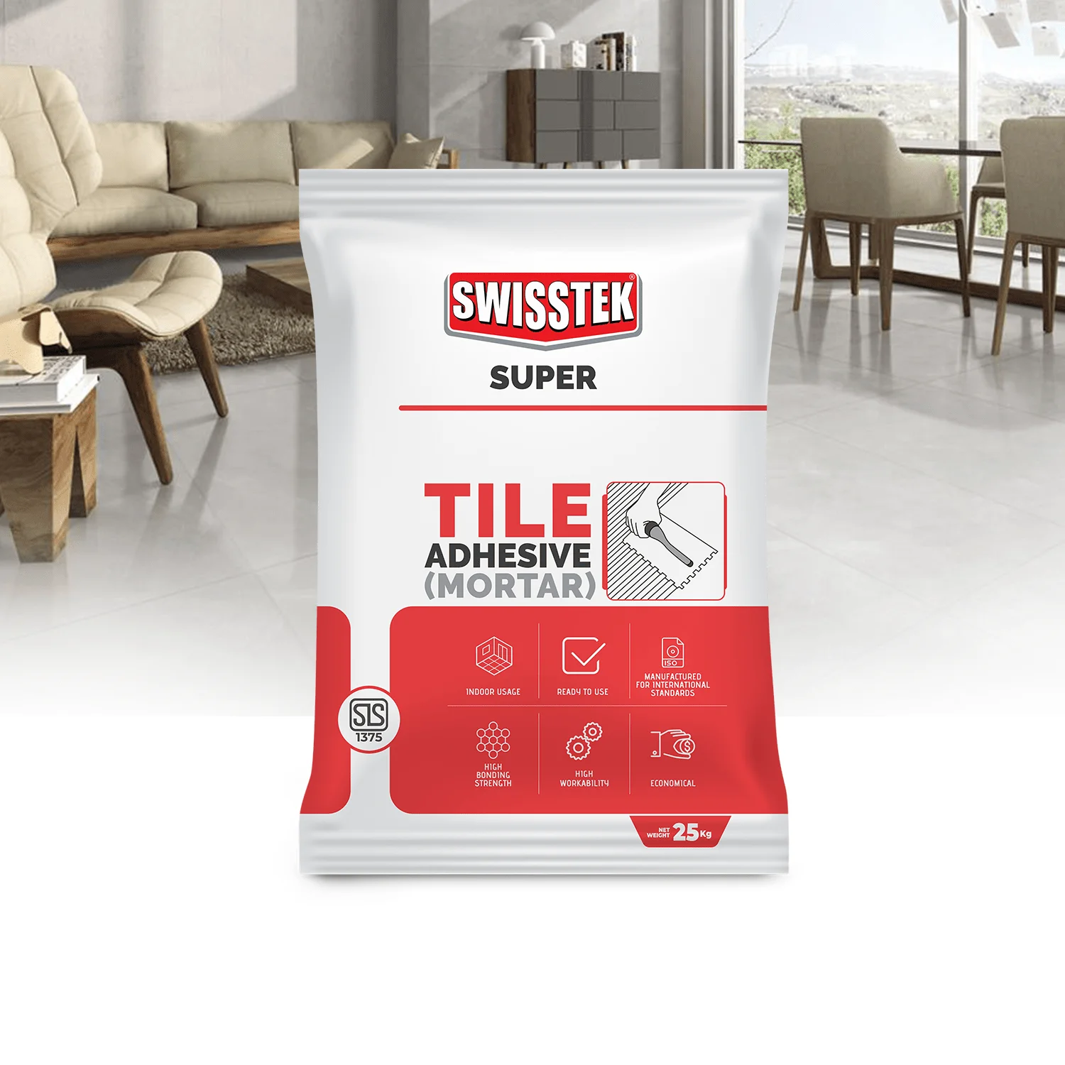 Swisstek Super Tile Mortar — Swisstek — Sapiri Hardware, Galle