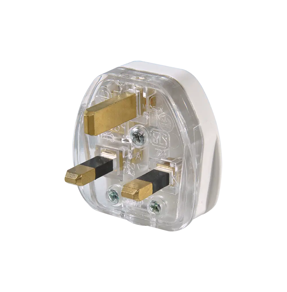 13A Plug Top with Fuse – White